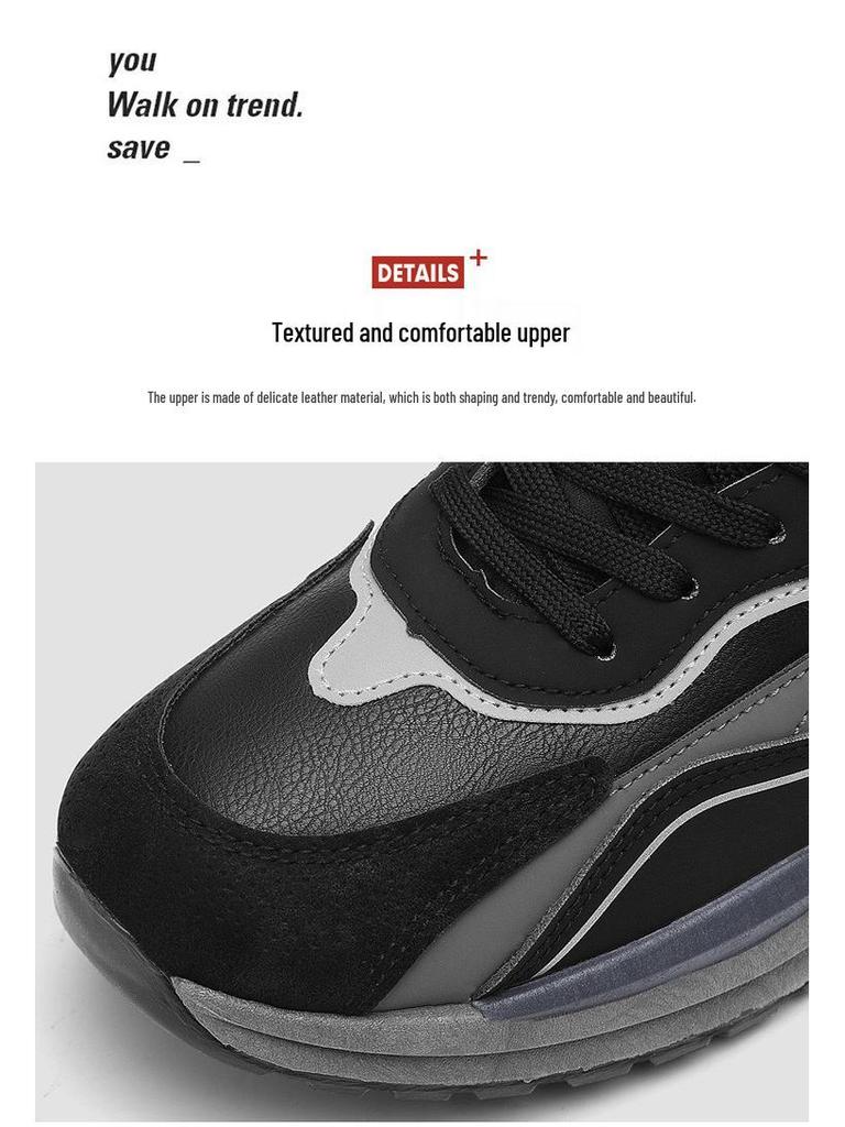 Men's 2025 High-Top Sneakers: Winter Warm, Velvet-Lined, Sports Casual Shoes for Teens and Dads.