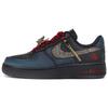 Nike Air Force 1 Slip Resistant Abrasion Resistant Low Top Skateboard Shoes Unisex Black Gold CW2288-001(Team113-S-BOX)