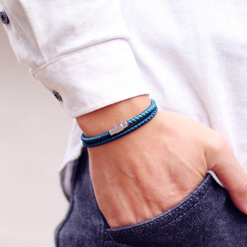 New Minimalist Rope Bracelet For Men Double Safety Buckle Magnetic Braclet Grade A Keel Cord Lucky Red Braslet Gift For Him