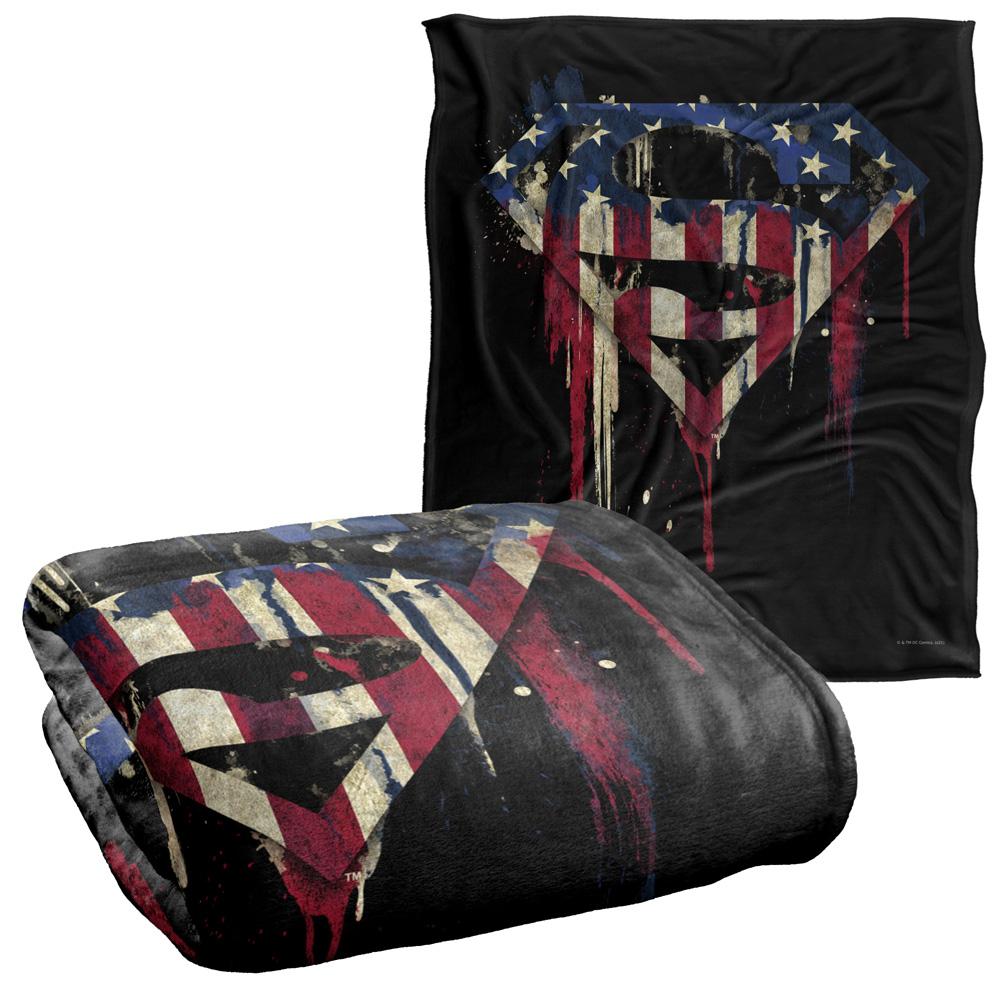 Superman Silky Bleeding Shield Supersoft Blanket