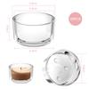 Porta-velas de vidro Transparente Copos para velas Potes de vela Porta-velas votivo para Casamento Lanternas de Aniversário 20 unidades