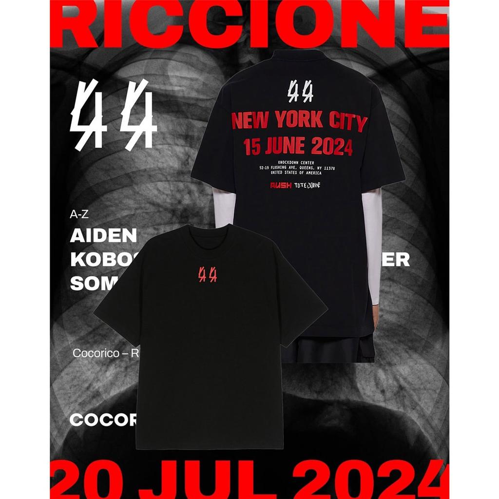 44 LABEL GROUP Cotton T-shirt Men's Women's Hip Hop Letter Printed Oversized T-Shirt Quality Designer Brand Tee Tops Streetwear Female Male Clothing