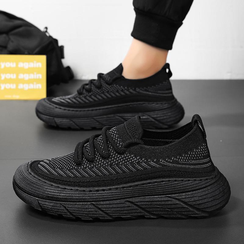 Summer Men's Shoes Breathable Mesh Shoes Men's Sports Shoes Korean Version Versatile Platform Non-slip Casual Shoes Running Dad Shoes
