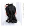 Ponytail Wig with Extensions, Curly Hair, Children's Wig with Ribbon, Half Wig, Curly Wig, Partial Wig, Perfect for Commemorative Photos, Festivals,