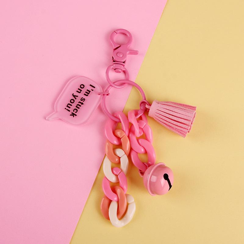 U-förmiger Acrylketten-Schlüsselanhänger - Trendiges Accessoire für Taschen & Autos