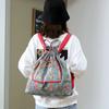 Multifunctional Drawstring Bag Lightweight Folded Backpack Simple Shopping Bag  Camping