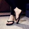 Platform Shoes for Women Flip Flops Slides On Beach Pearl Heeled Woman Slippers Slip-resistant Top Designs Sandals Korea Style