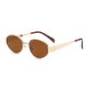Hot-selling new Arc de Triomphe oval metal small frame sunglasses, European and American fashion street photography sunscreen sunglasses