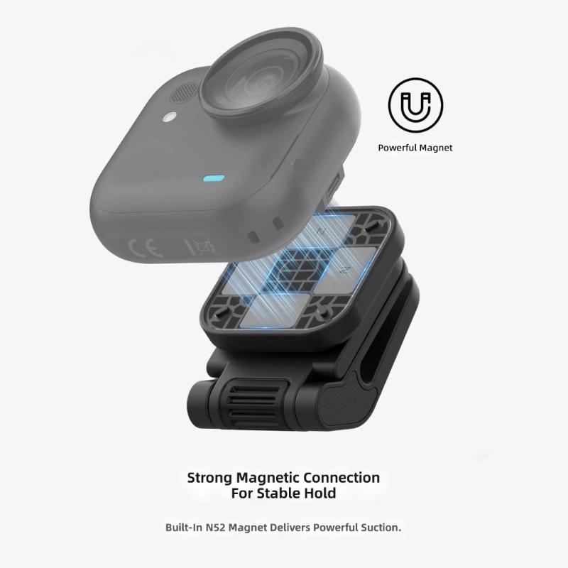 Magnetischer Aufsteck-Hutkrempen-Halterung für Go Ultra Action-Kamera mit 360 Grad verstellbarem Kugelkopf Sichere Verriegelung