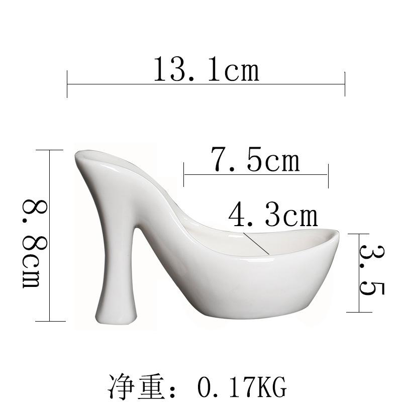 Scented Candle Cup Air Fresh Smokeless Ceramic Cup Scented Candle Utensils Valentine S Day Christmas Souvenirs high heels white (excluding scented candles