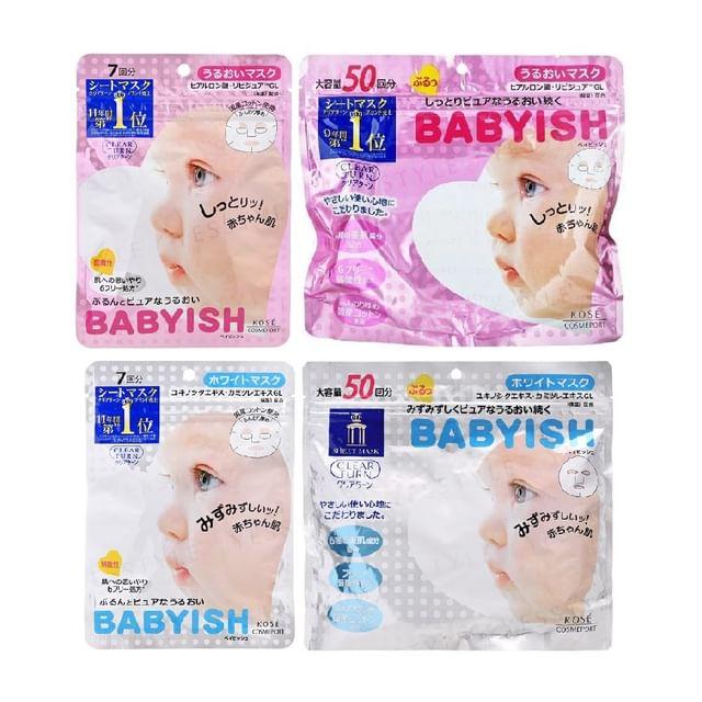Kose - Clear Turn Babyish Mask Whitening - 7 pcs