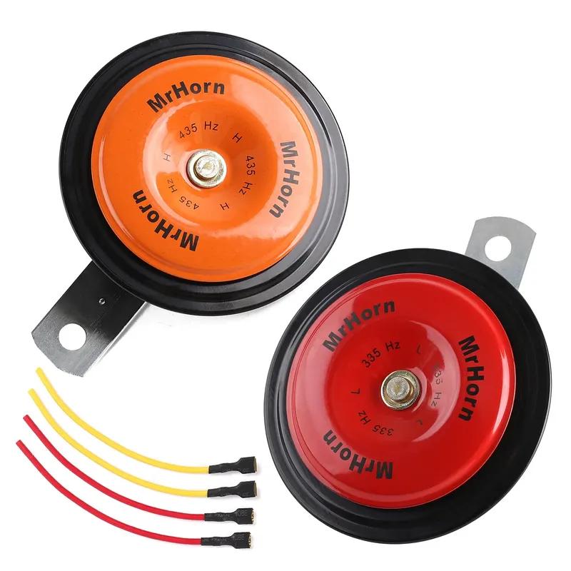 Bocina 90mm Disc Horn 12V Waterproof High-Low Tone 120dB Universal Fit for Japanese Cars, Toyota Honda Motorcycle Truck 12V
