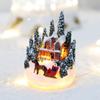 Christmas Village LED Lighted Christmas Village House Figurines Christmas Village Indoor Room Landscape Decoration