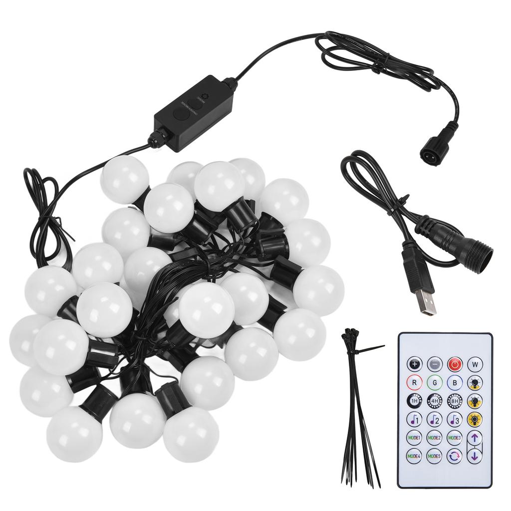 LED Lichterkette 16,4ft USB LED Intelligentes RGB-Licht für Schlafzimmer Party Hochzeit Veranda Balkon Baum