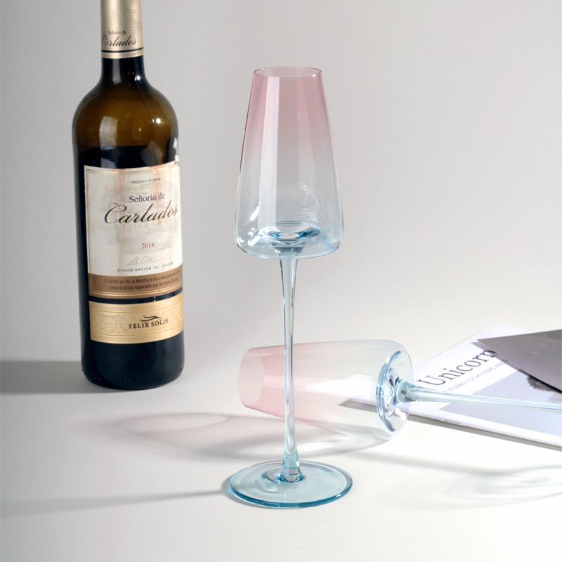 Light Luxury High Cocktail Wine Glasses Gold Silver Diamond Goblet Crystal Glass Wedding Wine Glasses Anniversary Gift