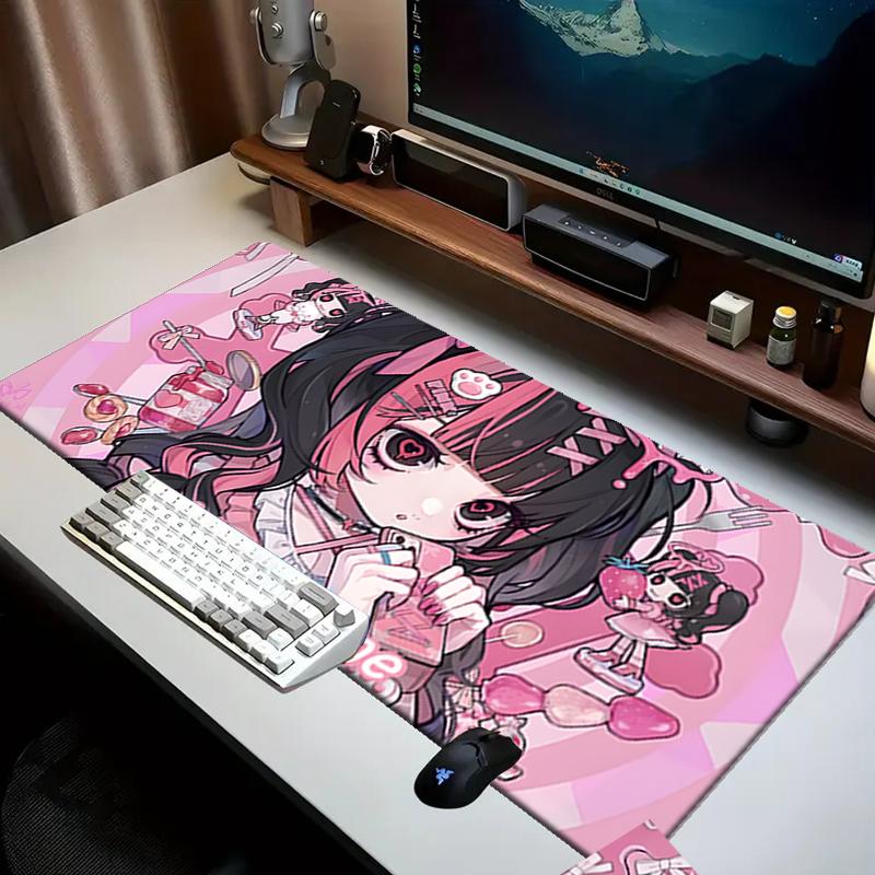 1PC Custom Name Pink Fantasy World Mouse Pad, Keyboard and Mouse Desk Pad, for Computer Notebook  Birthday Gift For Any Room Or Office