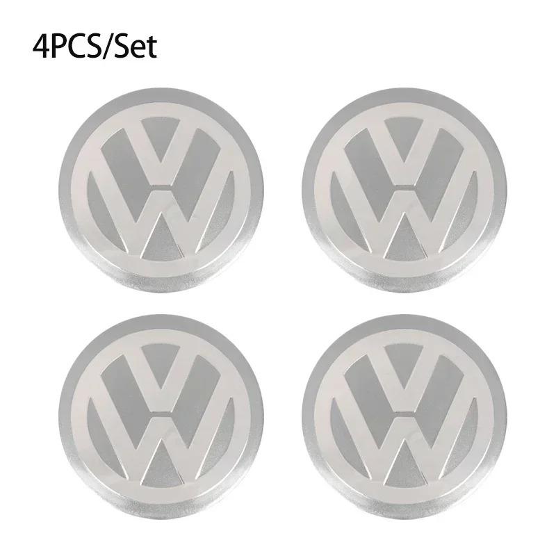 Car Wheel Center Hub Caps Sticker Metal Car Key Chain Ring For Volkswagen VW R GTI Golf 6 Amarok T5 Phaeton Teramont ID3 Tiguan