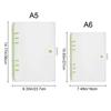 A5 A6 Transparent PVC Loose-Leaf Notebook Cover Folder Macaron Color 6 Ring Binder Diary Journal Planner School Stationery