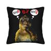 Federa per Cuscino Meme Scimmia Pensierosa Morbido Poliestere Copricuscino Copertina Cuscino Regalo per la Casa con Cerniera 18''