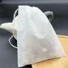100-Pack Disposable Non-Woven Drawstring Tea Bags - Food Grade Seasoning Filter