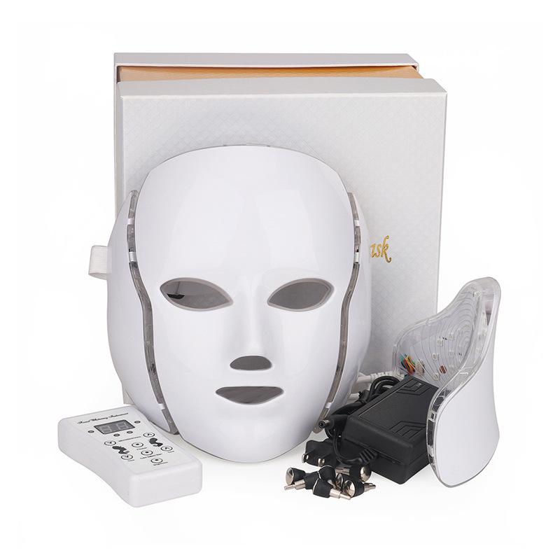 Photon LED Gesichtsmaske: 7-Farben-Lichttherapie zur Hautverjüngung und Massage