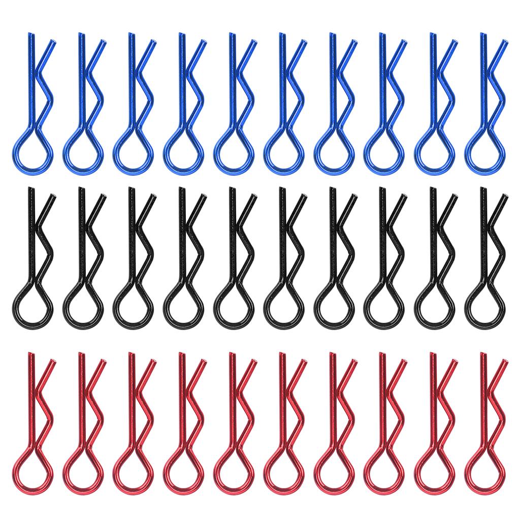 10Pcs 7MM RC Car Shell Clip R?Shape Metal Body Clips Pins for 1/ 1/6 1/8 1/10 RC Car