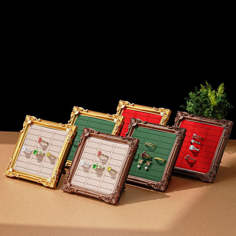 Vintage Jewelry Display Stand European Photo Frame Ring Jewelry Storage Tray Dresser Store Display Ornament Home