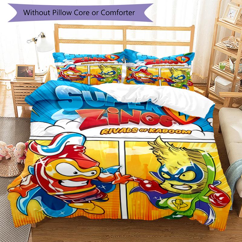 3pcs Superthings1 pattern bedding set duvet cover set includes duvet cover &pillowcases, perfect all season bedroom decoration & gift