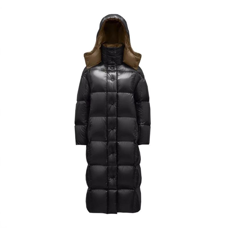 Black down jacket women's white duck down large size thickened women's down jacket