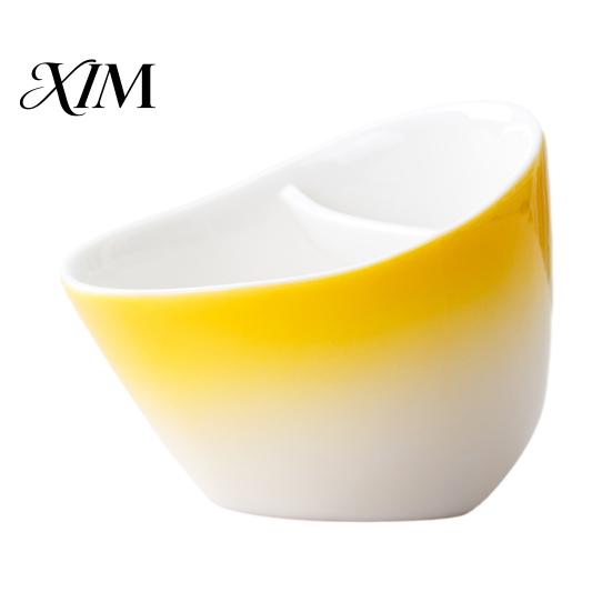 Rückstandsfreier Tee-Aufgussbecher Keramik Neigbarer Teetasse mit Siebeinsatz, Integriertes Sieb Tragbarer Becher, Filter 350ml Fassungsvermögen, Wasserabtrennung
