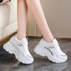 2025 spring and autumn height increase dad shoes women's new ins trendy small versatile thick-soled velvet sports and leisure shoes