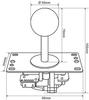 Sanwa OEM Roter Kugelgriff Arcade-Joystick 4 8 Wege Einstellbar Catz SF4 Turnier-Joystick JLF-TP-8YT-SK & (Mad Kompatibel)