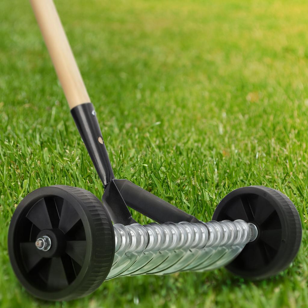 KADAX Scarificator de gazon cu mâner pe roți