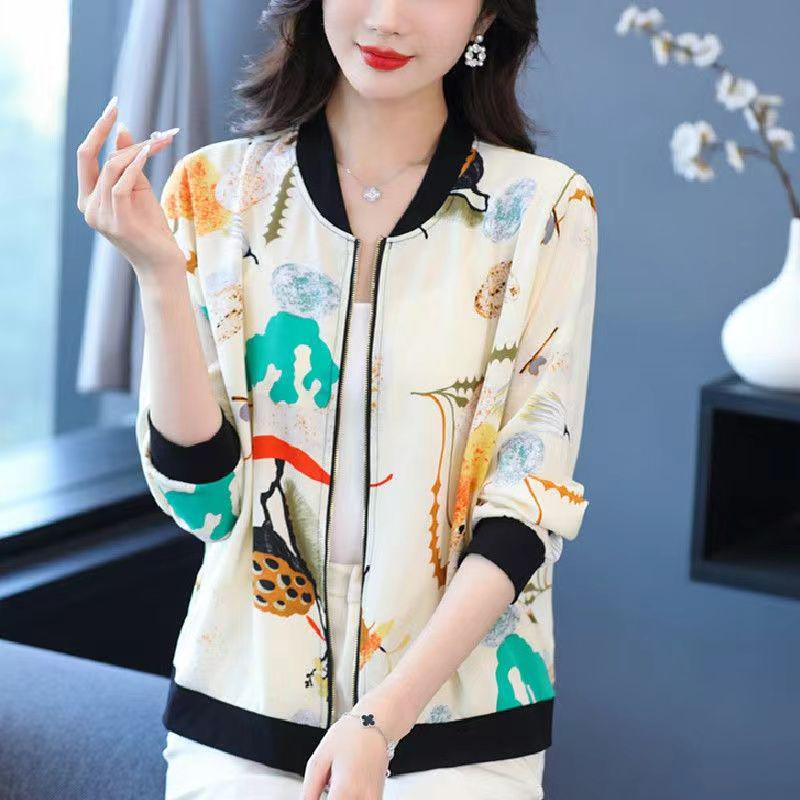

Chic Age-Defying Mid-Age Women s Spring/Summer Long Sleeve Chiffon Jacket for Sun Protection 3XL