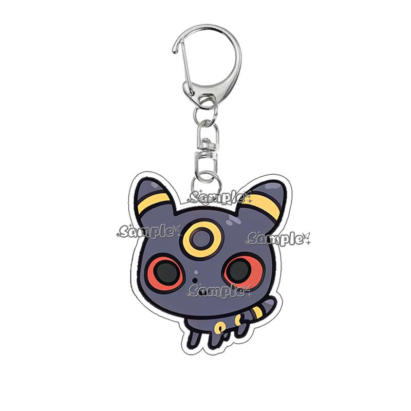 Cartoon Anime Umbreon Sylveon Jolteon Eevee Cute Acrylic Keychain Bag Charm Backpack Pendant Jewelry Ornaments Key Ring Gifts