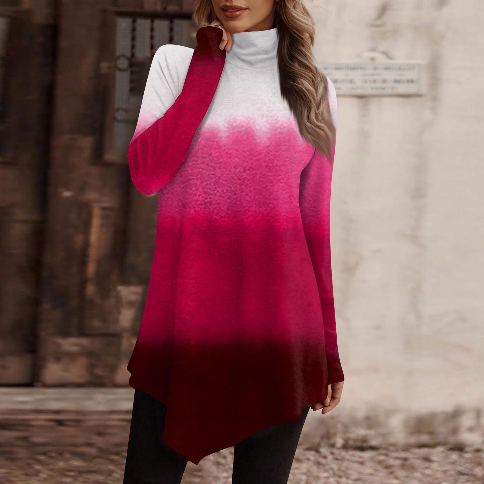 

Женские повседневные топы с длинным рукавом, водолазка, модная рубашка с принтом, топы, футболка, пуловер XXXL