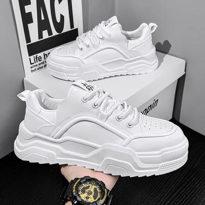 2025 Autumn Men's Shoes New Breathable Little White Shoes Men's Trend Versatile Platform Sports Casual Board Shoes Dad Shoes