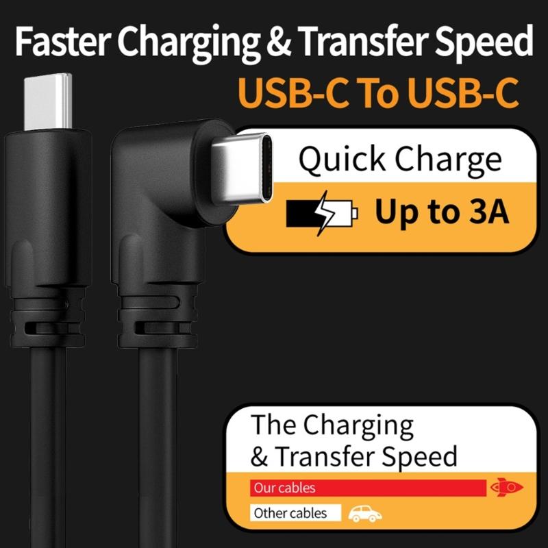 USB or Type-C To USB C Cable Data Transfer Cord Line for VR Headset and Gaming PC for Oculus Quest 2