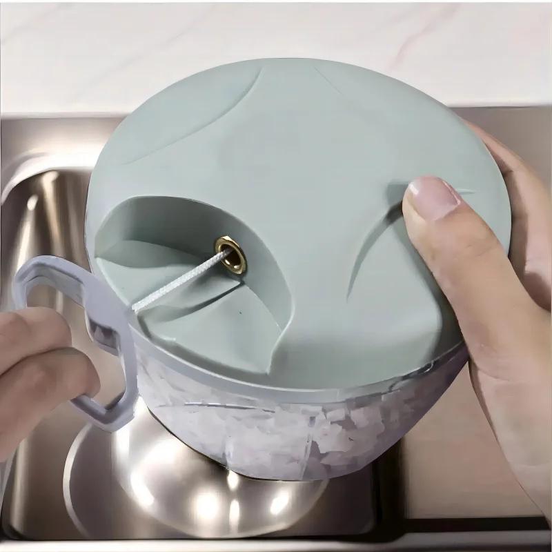 Kitchen Garlic Pounder Manual Ginger Garlic Mud Splasher Multifunctional Vegetable Cutter Handheld Meat Grinder