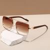 Luxury Square Sunglasses For Men New Wooden Vintage Designer Fashion Glasses Sunglasses Women Vacation Gafas De Sol Hombre