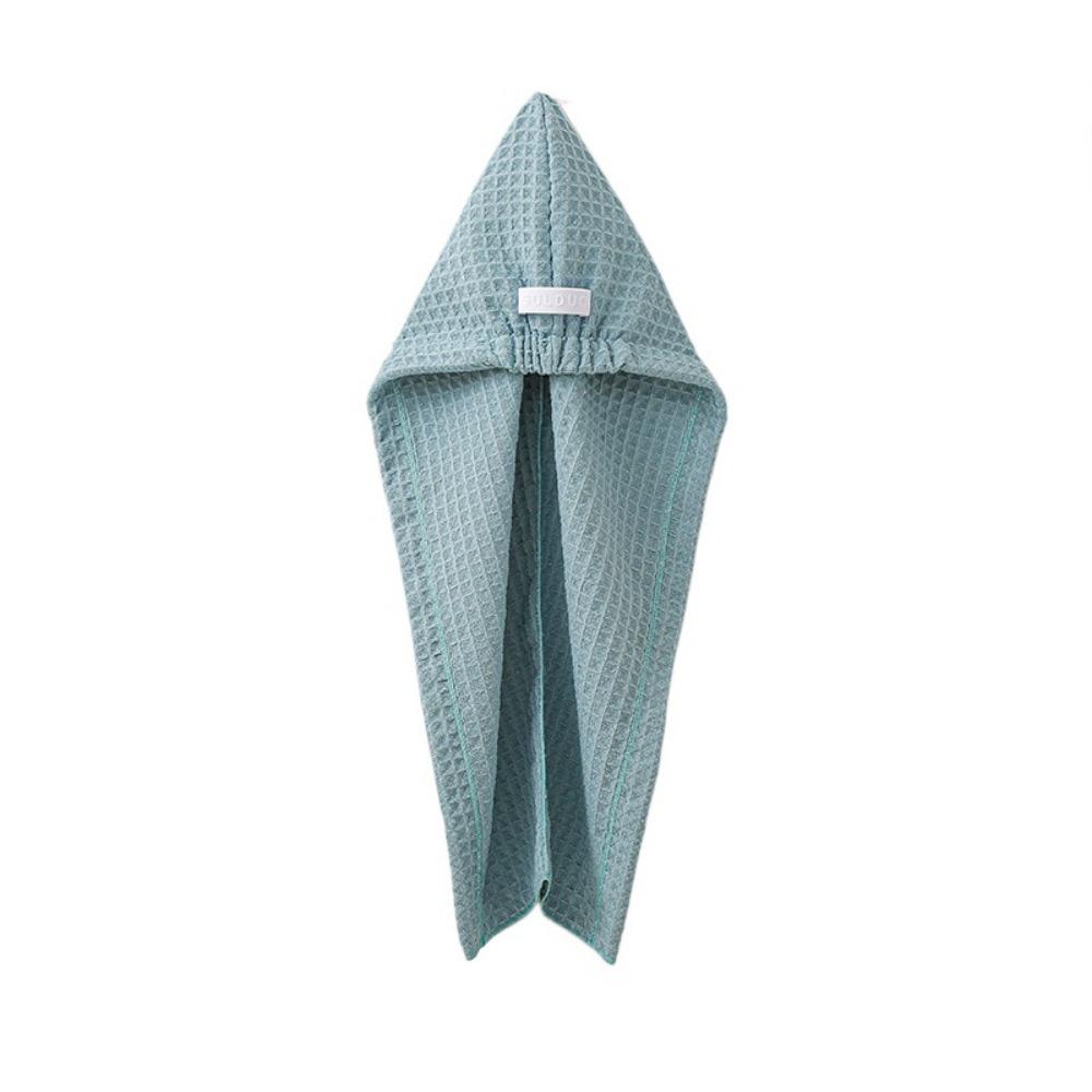 Soft Women Bath Head Wrap Quick-dry Hair Drying Hat Towel Cap Waffle Dry Hair Cap  Home Use