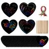 Magic Scratch Greeting Cards -12Pcs  Rainbow Colors Reveal Hidden Messages, Customizable Easter/Children'S Day Gift For Kids