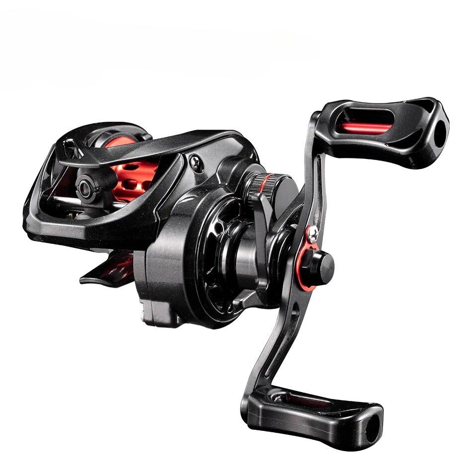 

Новая цельнометаллическая рыболовная катушка для наживки, взрывобезопасная леска, подходит для морской и пресной воды, максимальное сопротивление 8 кг, легкая катушка для серфинга Left Hand красный