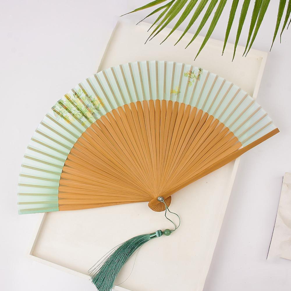 

Классический китайский стиль складной веер цветок ручной веер портативный кисточка складной веер подарок для девушки Style F