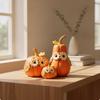 Figurina di Zucca con Occhi a Margherita Centrotavola Stagionale Anti-Sbiadimento