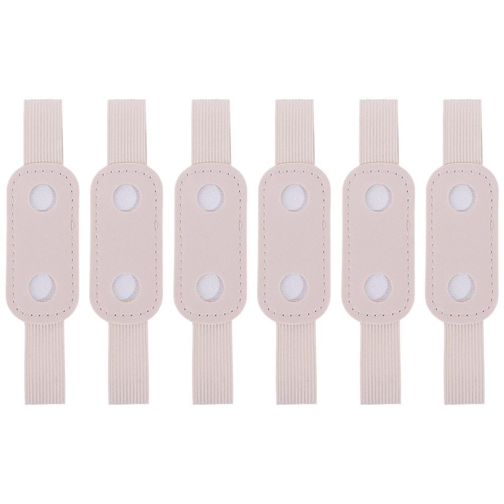 6Pcs Adjustable Straps Elastic Band Pen Holder Portable Detachable Pen Sleeve Pouch Easy To Store PU Leather