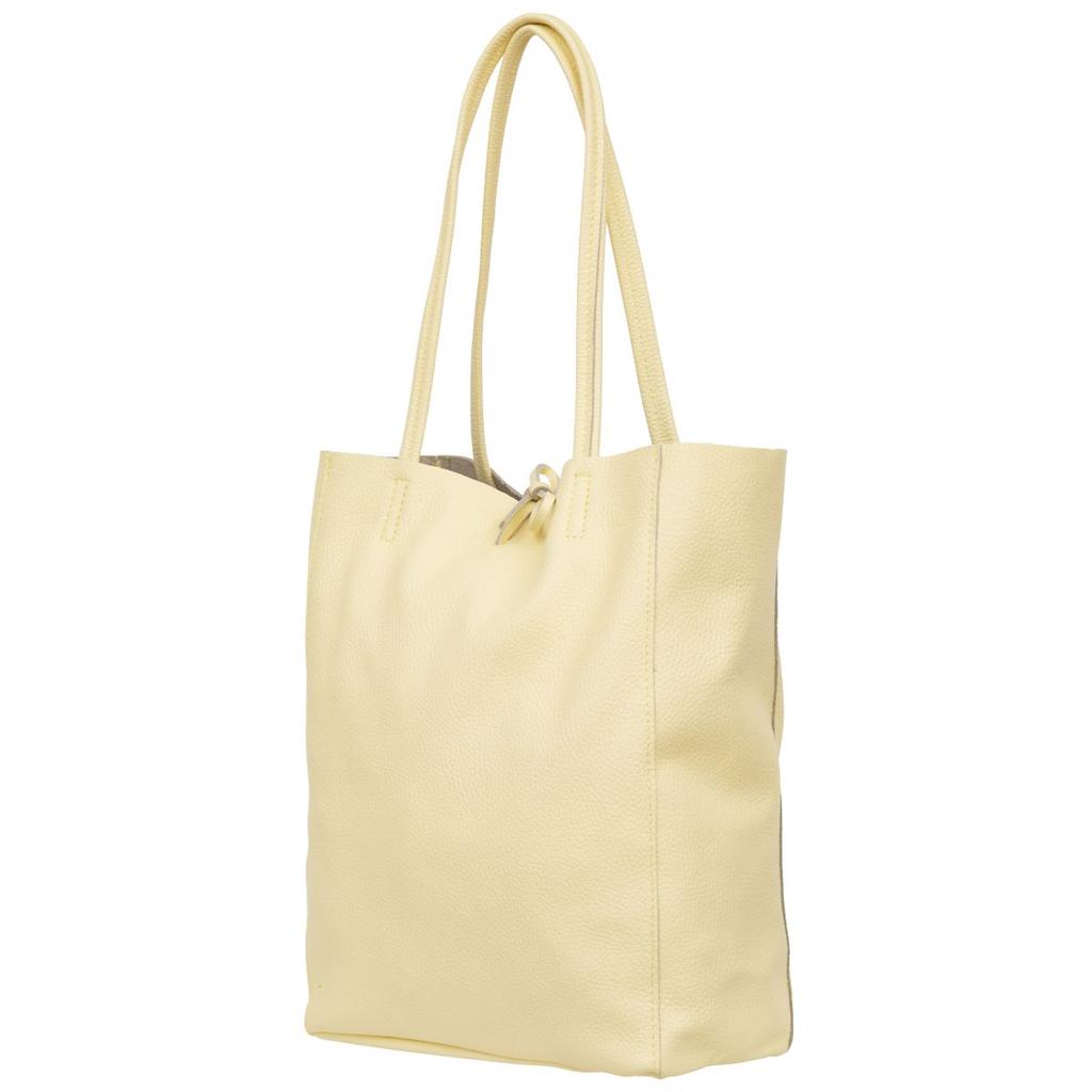 Vera Pelle Corda Light Yellow Leather Bag