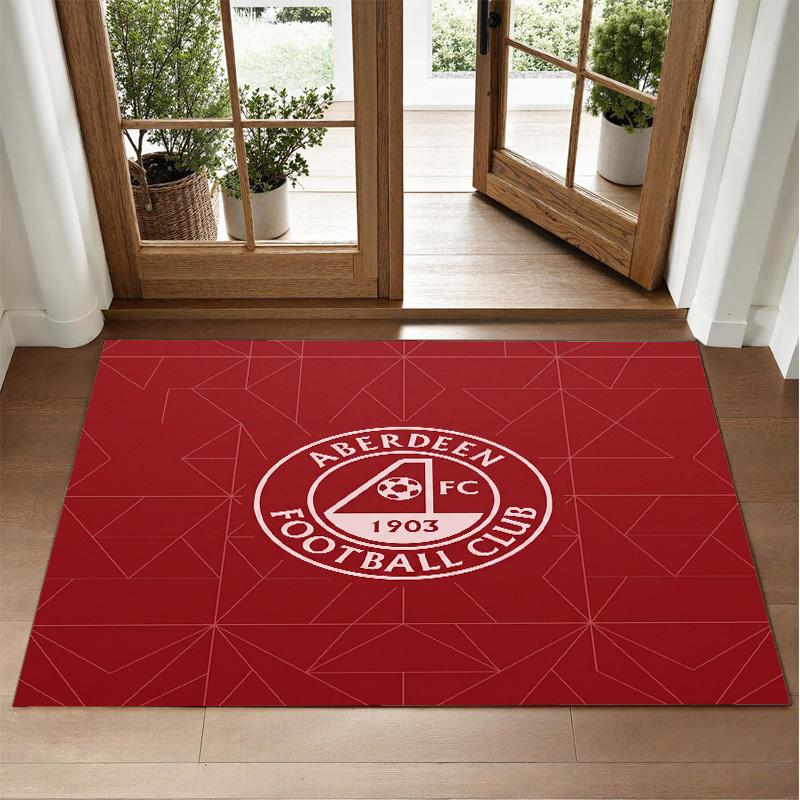 Aberdeen FC Design Crystal Velvet Rug Soft Decorative Mat for Bedroom Entrance