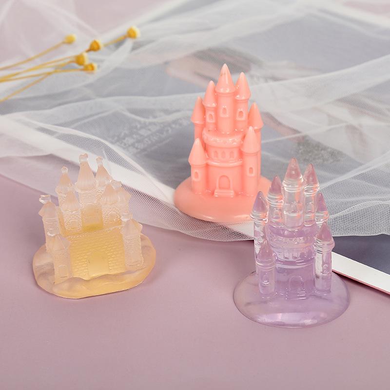 Mirror Finish Castle Silicone Mold 3D Princess Castle Design for DIY Aromatherapy Plaster Crafts Home Decoration Gift Making