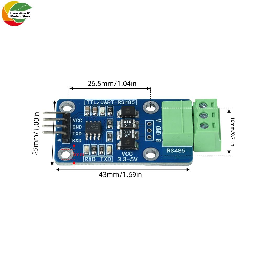 ספק כוח DC 1.1V-1V RS181 המרת רמות TTL ל-181 מודול המרת יציאה טורית ממיר USB